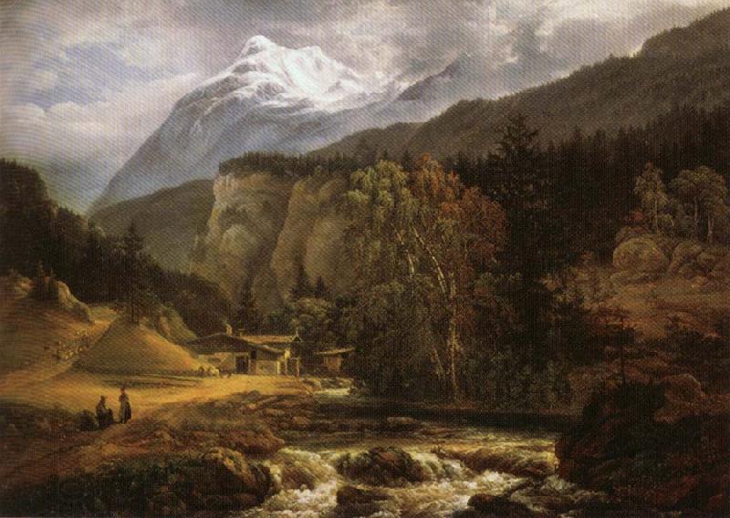 Johan Christian Dahl Alpine Landscape China oil painting art